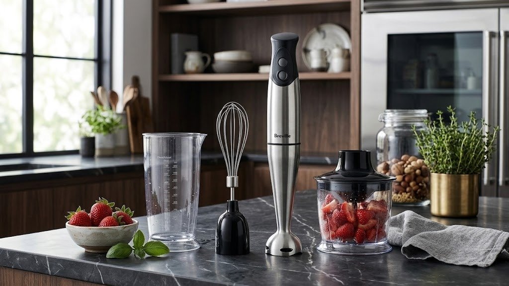 Breville Immersion Blender 4-in-1 Hand Blender Set