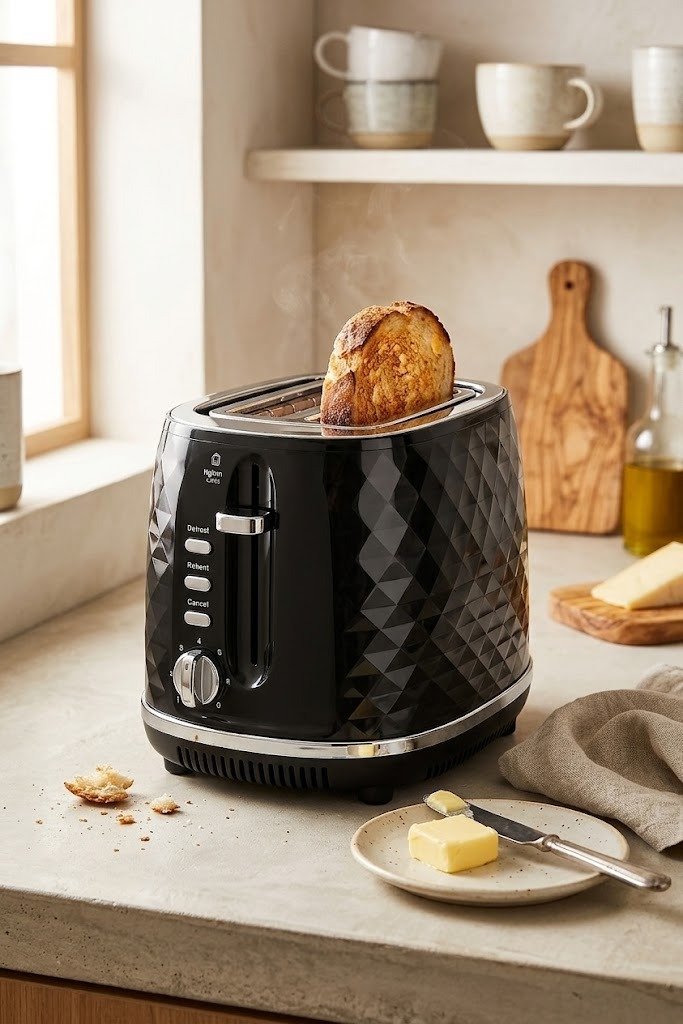 George Home Black diamond effect Toaster- 2 slice