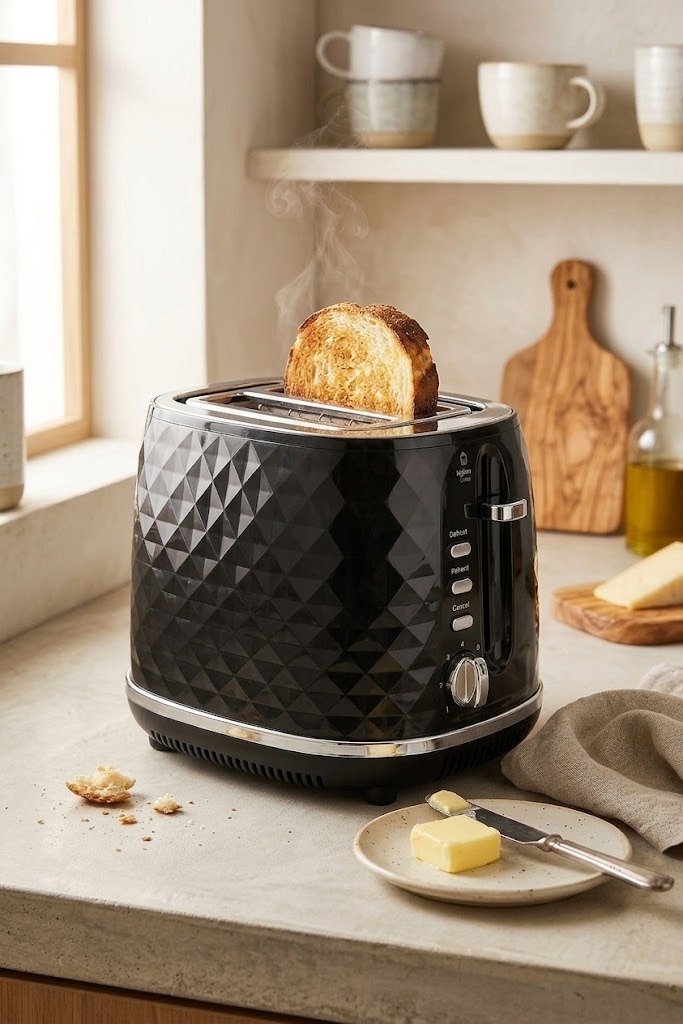 George Home Black diamond effect Toaster- 2 slice