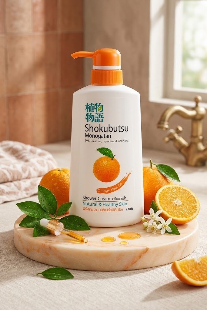 Shokubutsu Monogatari Orange Freshness Shower Cream-500ml