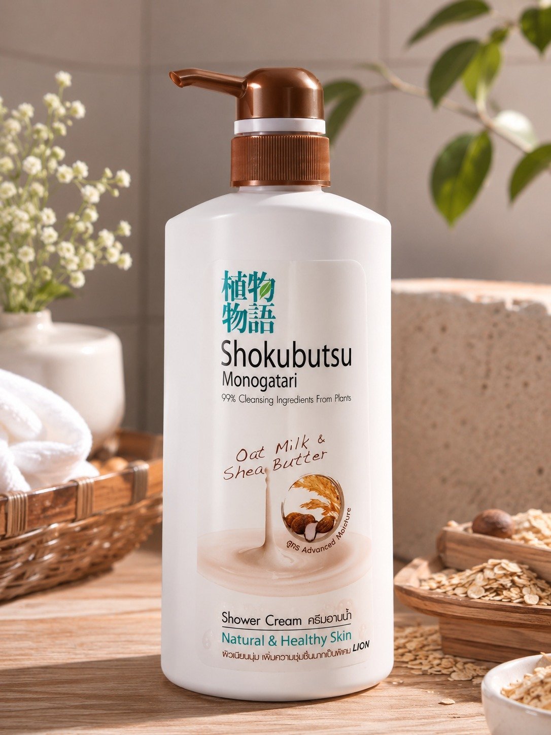 Shokubutsu Monogatari Oat Milk & Shea Butter Shower Cream