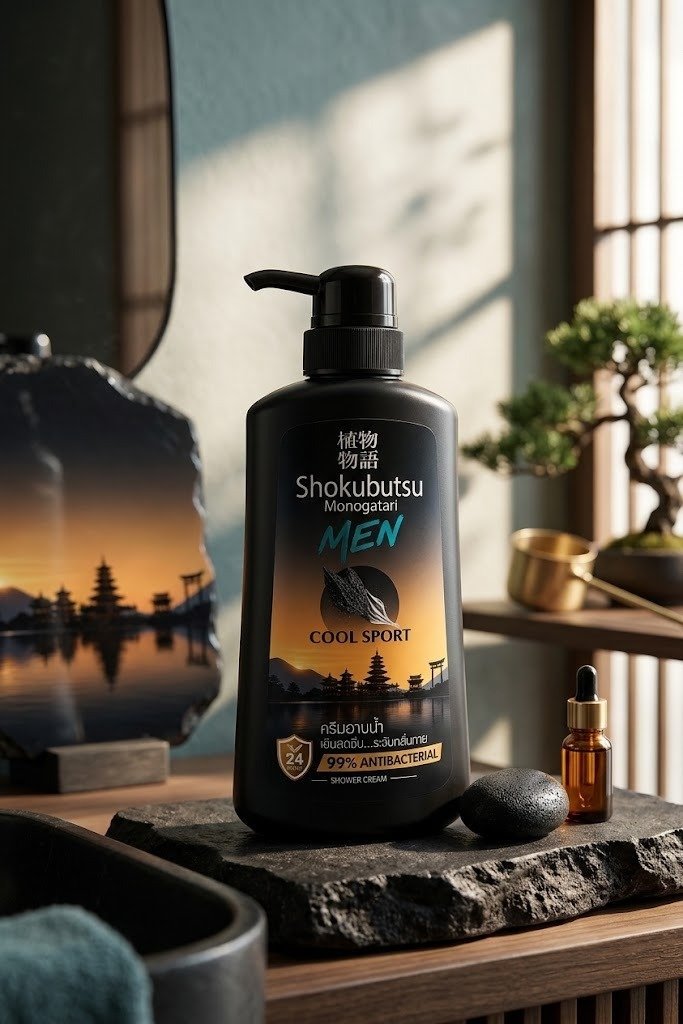 Shokubutsu Monogatari Men’s Cool Sport Shower Gel