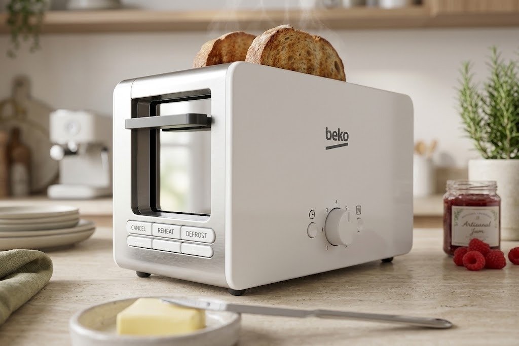 Beko TAM6202W Sense 2-Slice Toaster