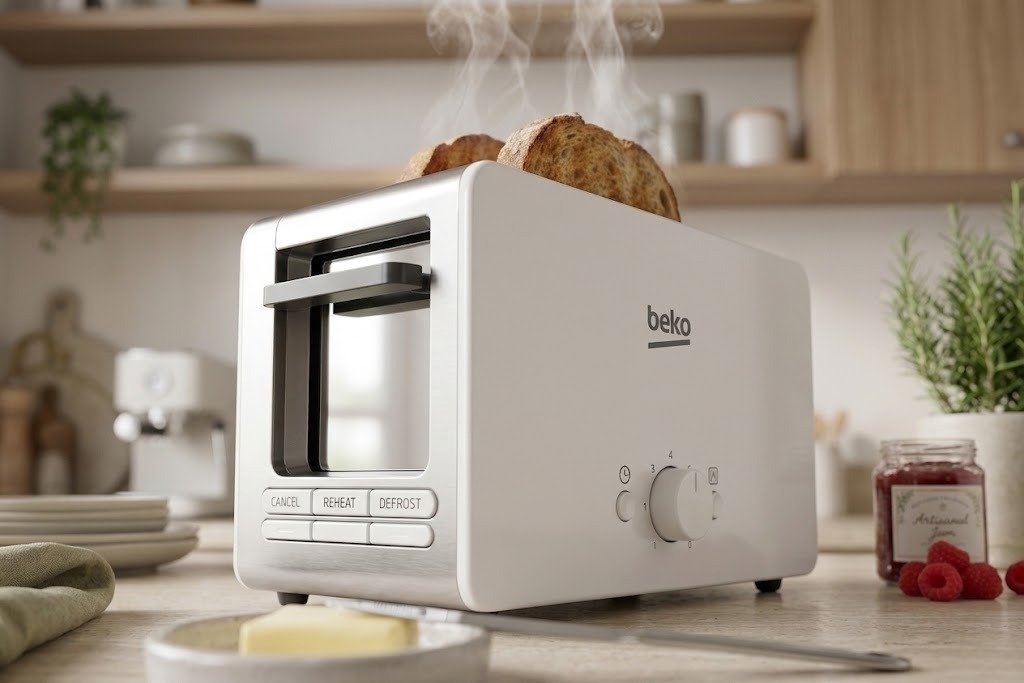 Beko TAM6202W Sense 2-Slice Toaster