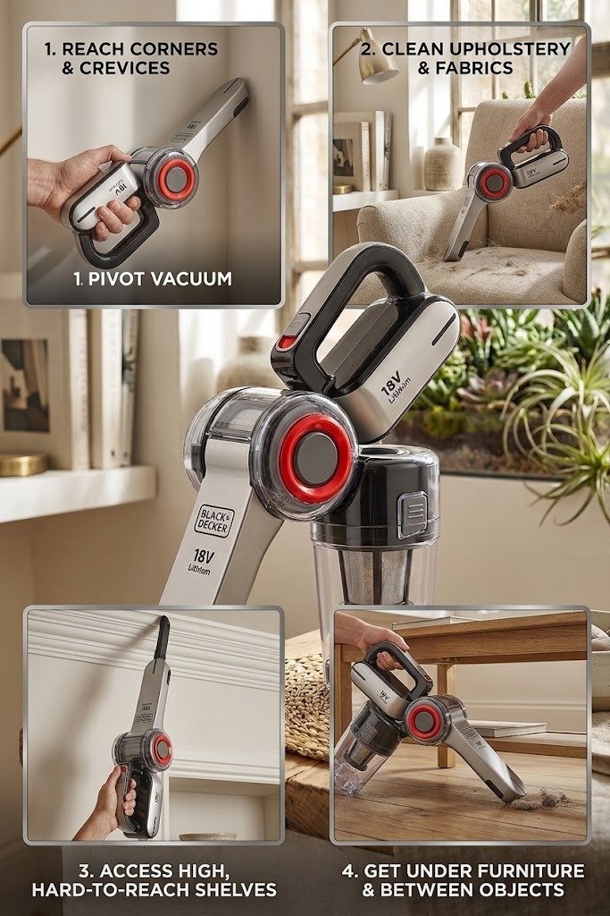 BLACK+DECKER 18V Lithium Cordless Handheld Vacuum Cleaner