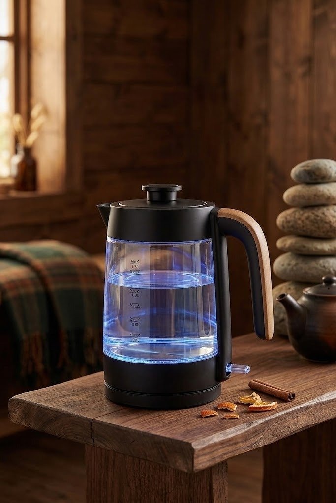 George Home Matte Scandi Glass Fast Boil Electric Kettle