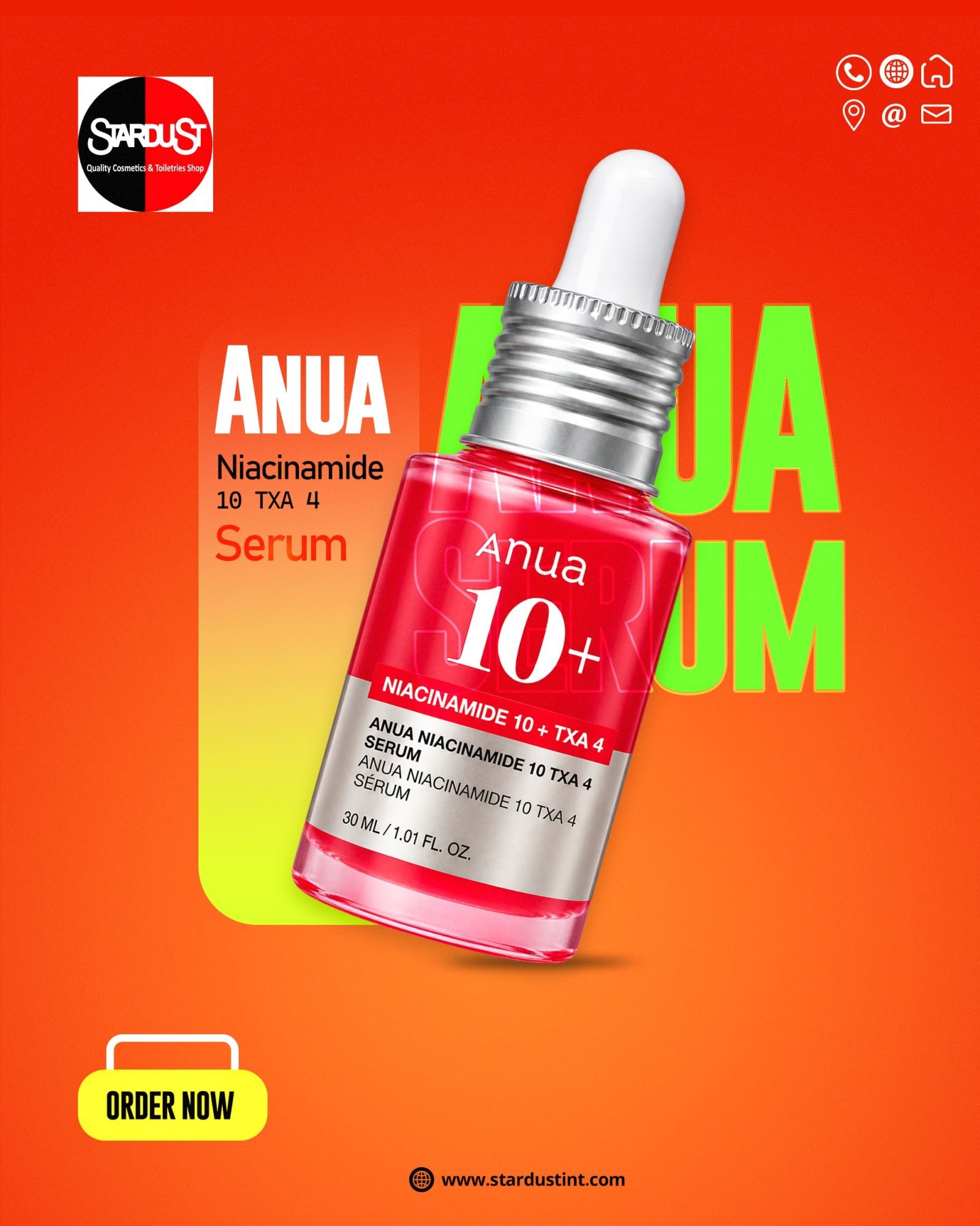 Anua Niacinamide 10% + TXA 4% Dark Spot Correcting Serum – 30ml