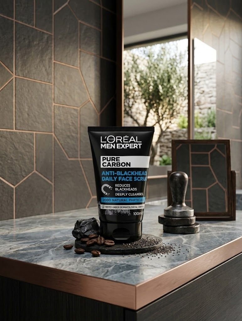 L'Oréal Paris Men Expert Pure Carbon / Pure Charcoal Anti-Blackhead Daily Face Scrub – 100ml